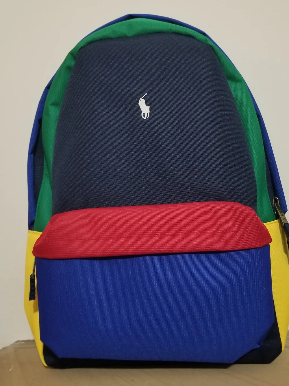 NEW! Polo by Ralph Lauren Navy, Blue, Green & Red Colorblock Backpack NWT